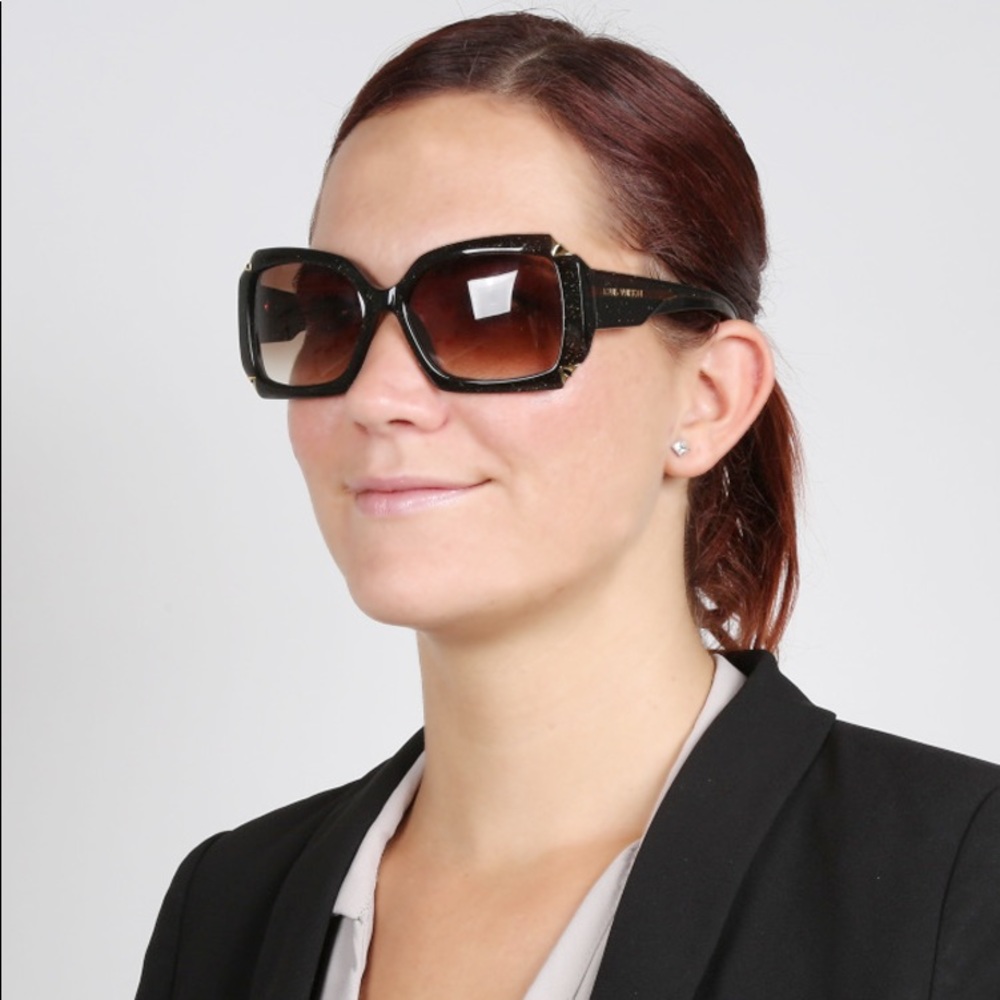 Louis Vuitton Brown Glitter Hortensia Woman Sunglasses - Picture 8 of 8